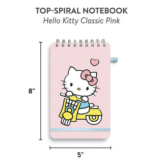 Hello Kitty Classic Pink Top-Spiral Notebook with Pen Loop – 192 Lined Pages – 5" x 8"