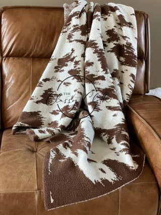 Luxe Blanket - Brown Cow