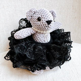Tutu Scrunch Ballerina Bear Bag Charm