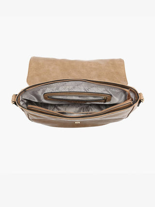 Foster Distressed Dual Zip Crossbody – Vintage-Inspired Everyday Bag