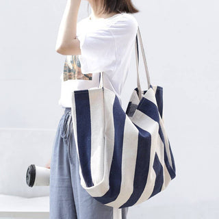 Organic Striped Tote Bag – Chic Everyday Carryall