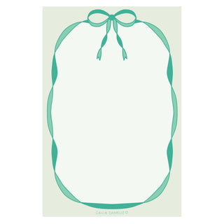 Green Coquette Bow 4x6 Notepad