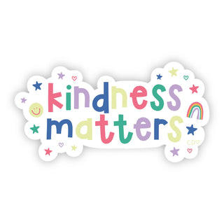 Kindness Matters Decal Sticker – Rainbow Heart Design