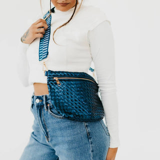 Westlyn Woven Bum Bag – Vegan Leather Crossbody in Multiple Styles