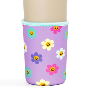 Happy Daisy Coffee Sleeve – Reusable Neoprene Cup Holder | Small & Medium