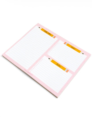 Pencil To-Do Desk Notepad – 8.5x11” 3-Column Planner