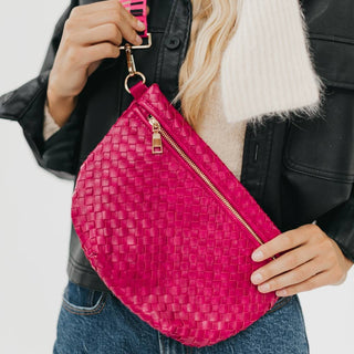 Westlyn Woven Bum Bag – Vegan Leather Crossbody in Multiple Styles