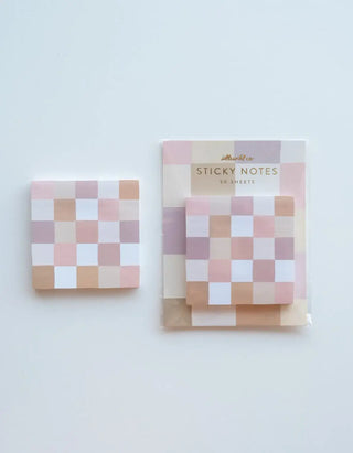 Nude Checks Die-Cut Sticky Notepad