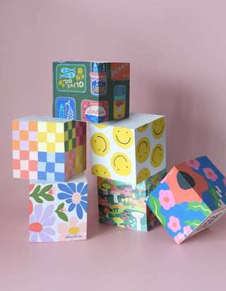Idlewild Co. Sticky Note Cubes – 720 Sheets with Hand-Painted Wraparound Designs