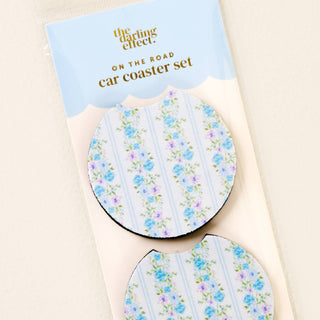 On the Road Car Coaster Set – 2 Pack Petal Parade Blue