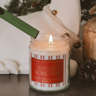 Santa's Workshop 9 oz Soy Candle - Christmas Decor