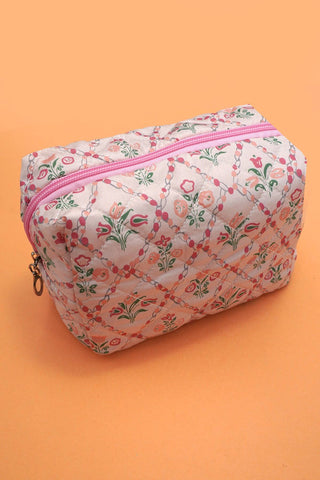 FLORAL TOILE PATTERN MAKEUP COSMETIC POUCH BAG | 40P562