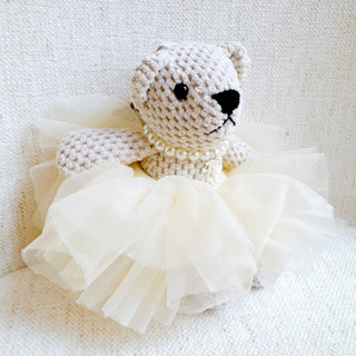 Tutu Scrunch Ballerina Bear Bag Charm