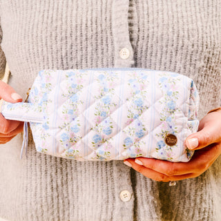 Essentials Quilted Cosmetic Pouch