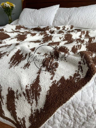Luxe Blanket - Brown Cow