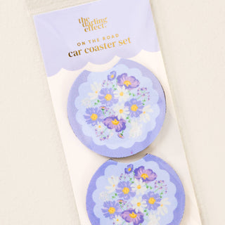 On the Road Car Coaster Set – 2 Pack Bouquet Beauty Purple