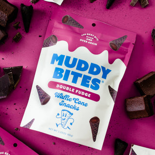 Double Fudge Muddy Bites Waffle Cone Snacks