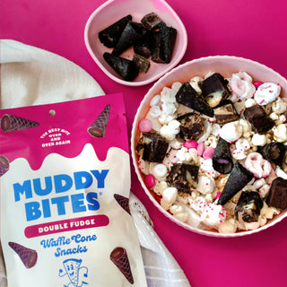 Double Fudge Muddy Bites Waffle Cone Snacks