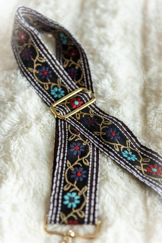 Crossbody Guitar Strap – Flower Power