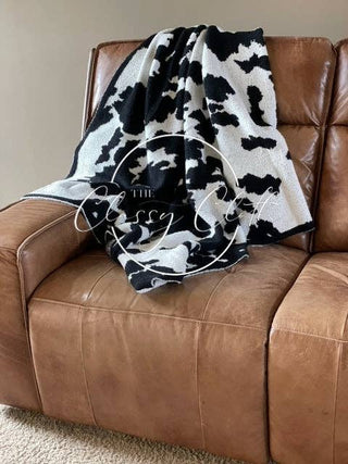 Luxe Blanket - Black Cow