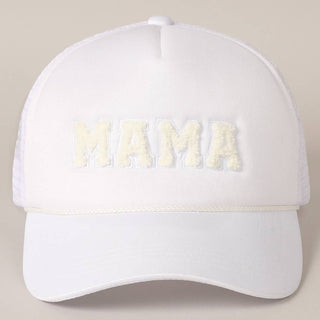 MAMA Chenille Patched Trucker Cap: LAVEN / ONE SIZE