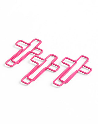 Pink Cross Paperclips – Set of 3