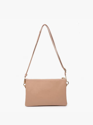 Izzy Textured Crossbody – 3-Compartment Bag with Guitar Strap & Wristlet