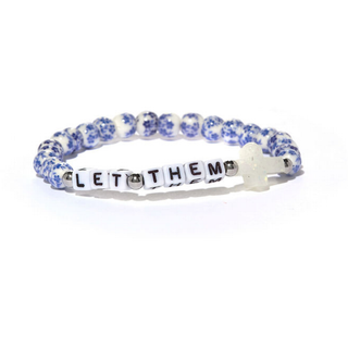 Holy Water “Let Them” Bracelet – Blue Porcelain