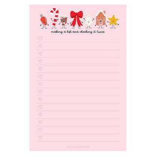 Making A List Christmas 4x6 Notepad – Festive Holiday Checklist
