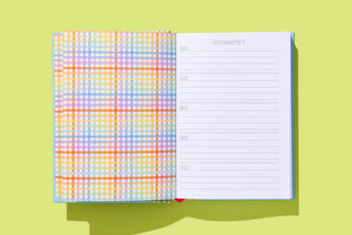 Five Year Journal – Colorful Gingham Hardcover