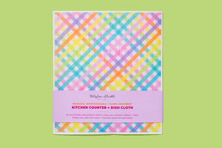Biodegradable Dish Cloth - Colorful Gingham