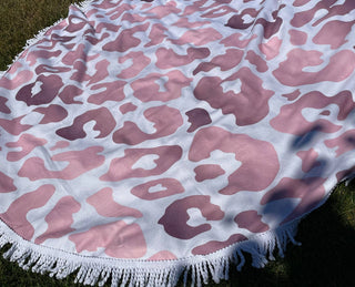 Beach Towel - Pink Leopard