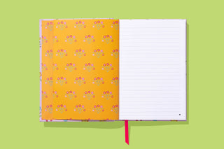 Hardcover Notebook - Pink w/ Wildflowers