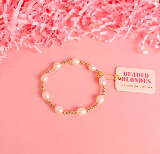 Ellie Pearl Bracelet in Gold