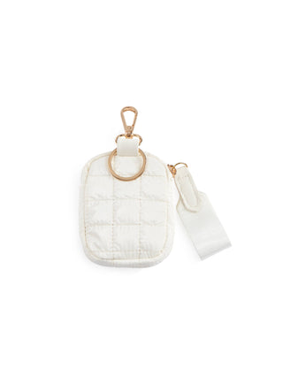 Logan Clip-On Pouch – Quilted Metallic Nylon Mini Bag