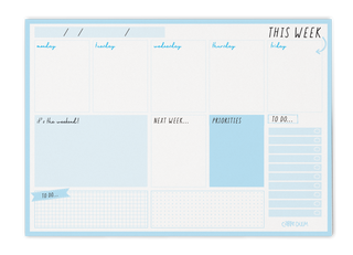 Carpe Diem Weekly Planner Pad: Feathers