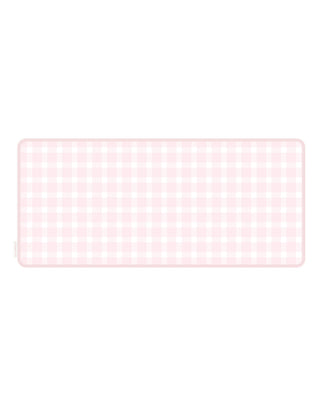 Pink Gingham Large Desk Mat