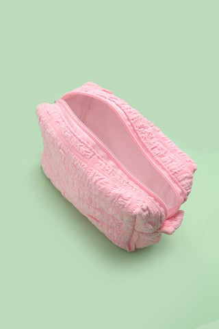 Bubble Puffer Makeup Cosmetic Pouch Bag – Quilted Travel Zipper Bag