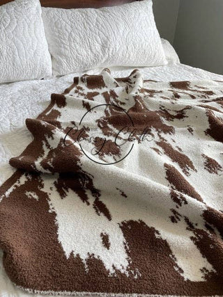 Luxe Blanket - Brown Cow