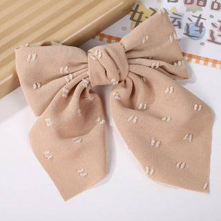 Pretty Ditsy Organza Bow Ribbon Hair Clips