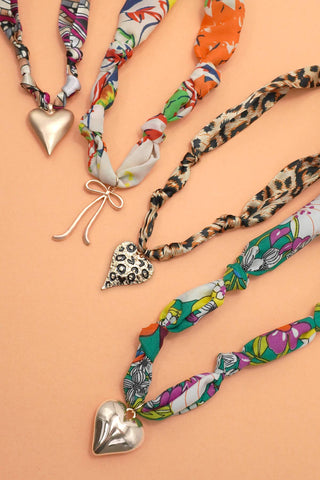 Handmade Scarf Charm Necklaces