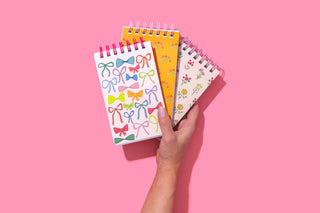 Spiral Top Notebook Collection – Wildflower, Colorful Bows, and Orange Floral