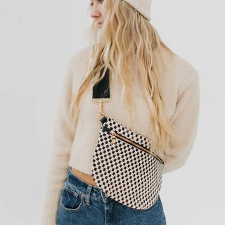 Westlyn Woven Bum Bag – Vegan Leather Crossbody in Multiple Styles