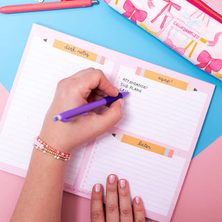 Pencil To-Do Desk Notepad – 8.5x11” 3-Column Planner