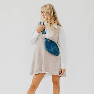 Westlyn Woven Bum Bag – Vegan Leather Crossbody in Multiple Styles