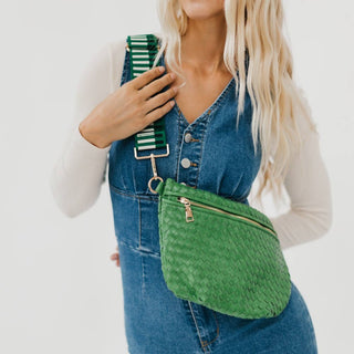 Westlyn Woven Bum Bag – Vegan Leather Crossbody in Multiple Styles