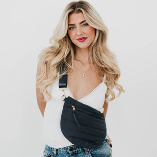 Jolie Puffer Belt Bag – Multiway Quilted Crossbody & Fanny Pack