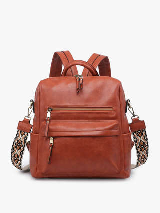 BP1993 Amelia Convertible Backpack w/ Guitar Strap: Brown