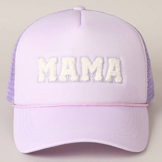 MAMA Chenille Patched Trucker Cap: LAVEN / ONE SIZE