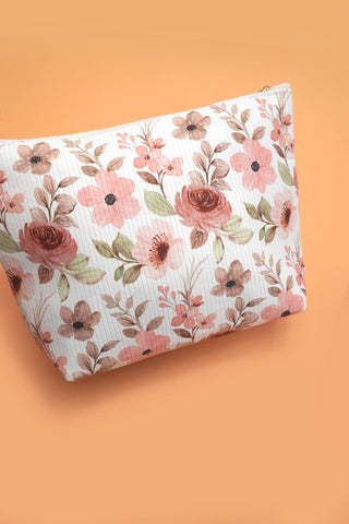 Floral Cottagecore Cosmetic Pouch – Travel Makeup & Toiletry Bag